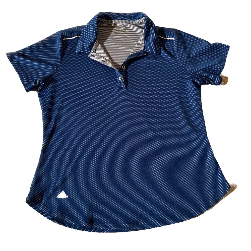 Adidas women’s royal blue golf polo - M